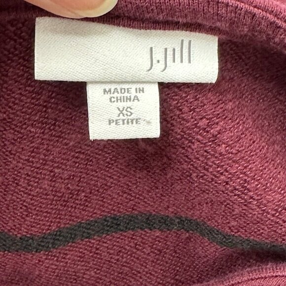 Lot Of 2 J Jill A Line Dress Pockets Knee Length Size XSP Burgundy Model Blend - Picture 14 of 14